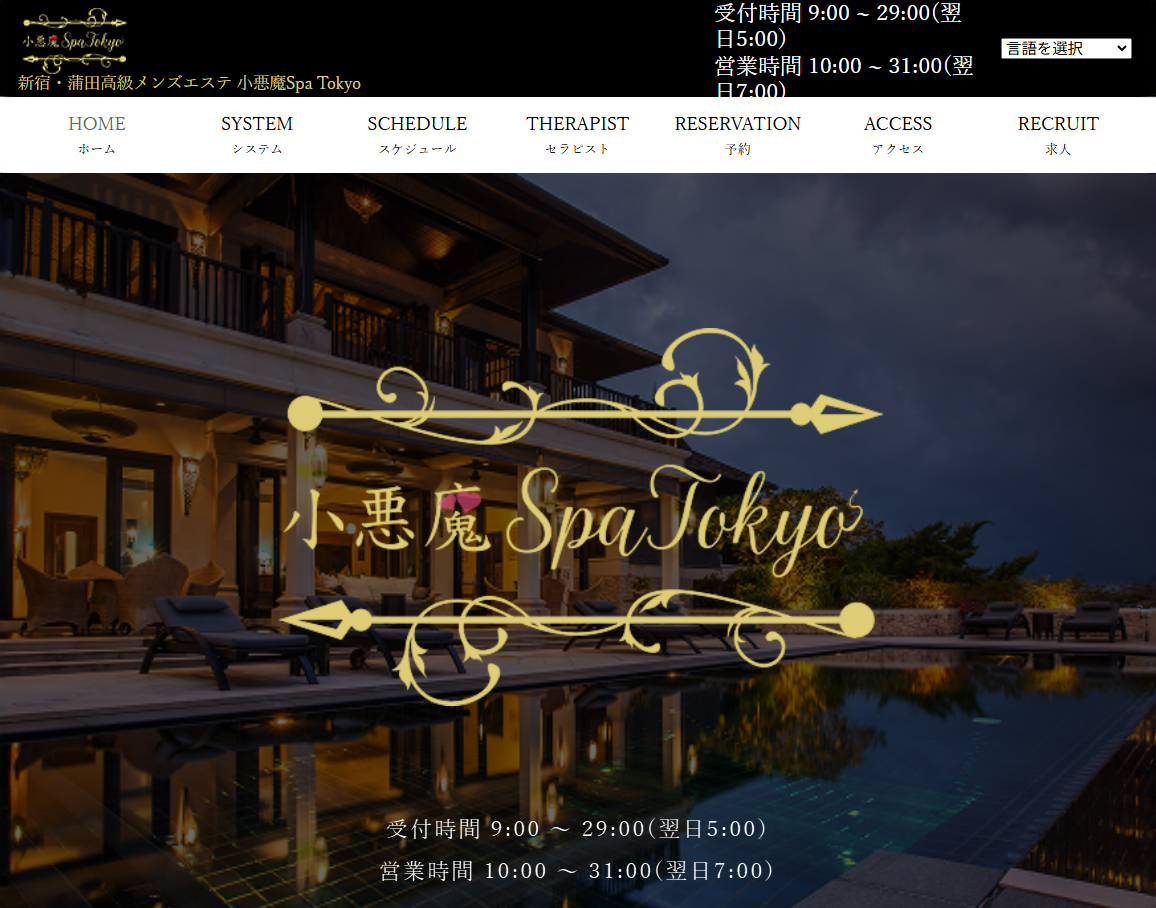 新宿メンズエステ 小悪魔SpaTokyo 公式サイトのご案内
